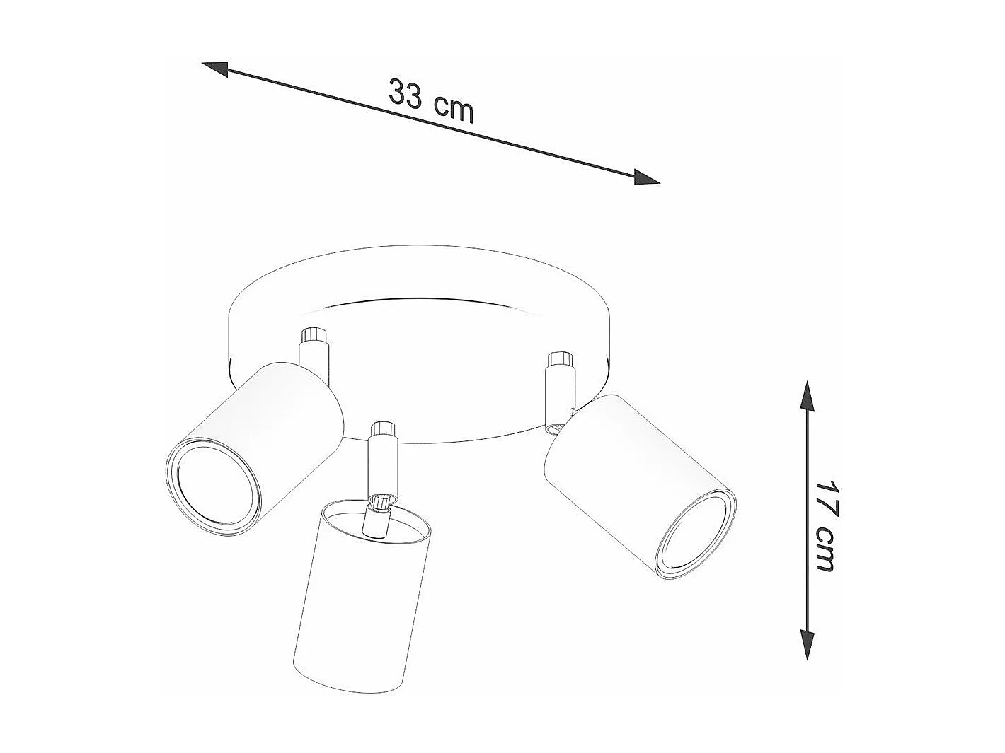 Plafonnier Dior 3P noir