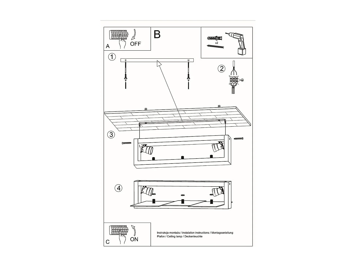 Plafonnier Phoenix 2 blanc