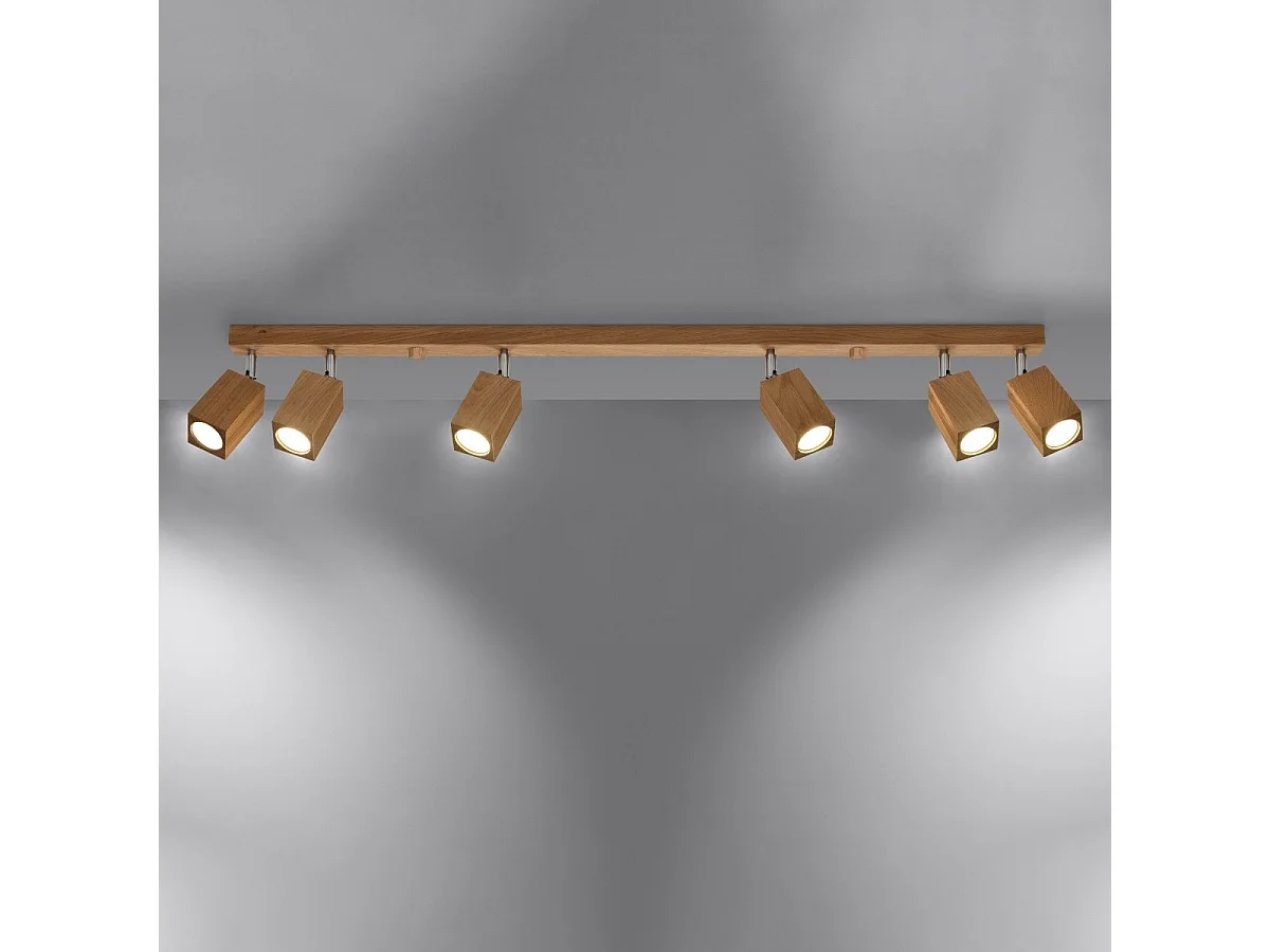 Plafonnier Kepler 6 chêne
