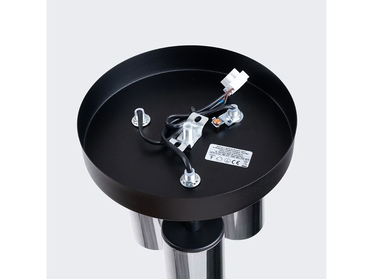 Plafonnier Vespera 3P noir-chrome