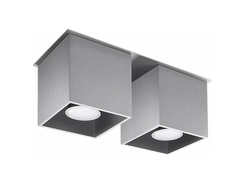 Plafonnier Quasar 2 gris