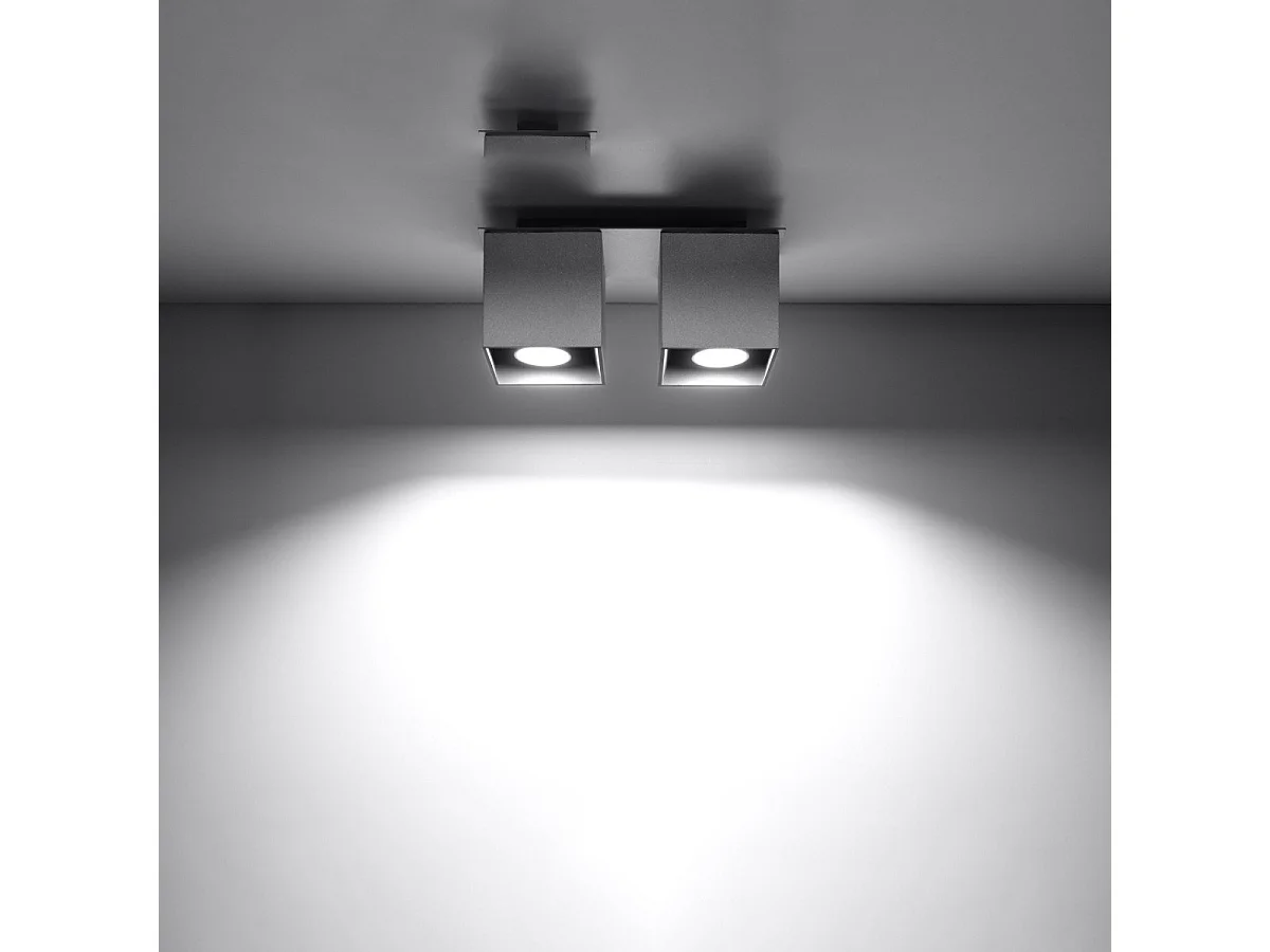 Plafonnier Quasar 2 gris