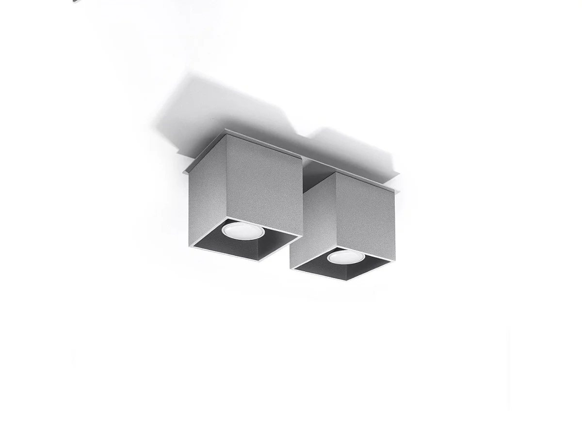 Plafonnier Quasar 2 gris