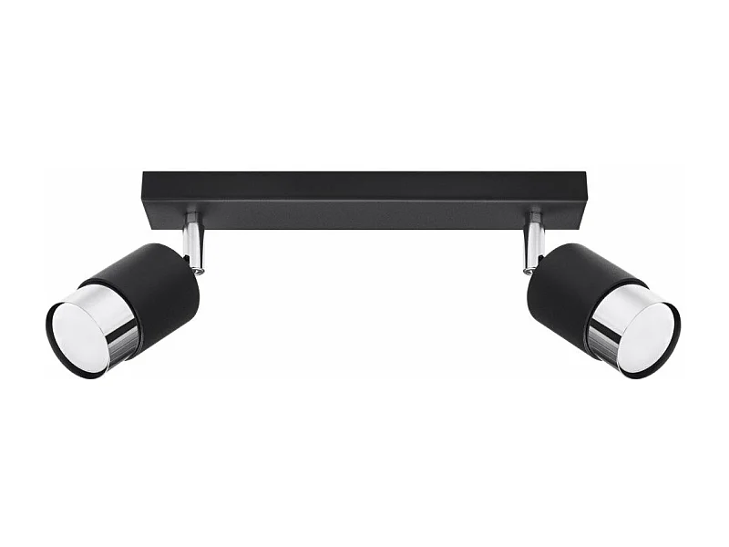 Plafonnier Nereus 2 noir-chrome