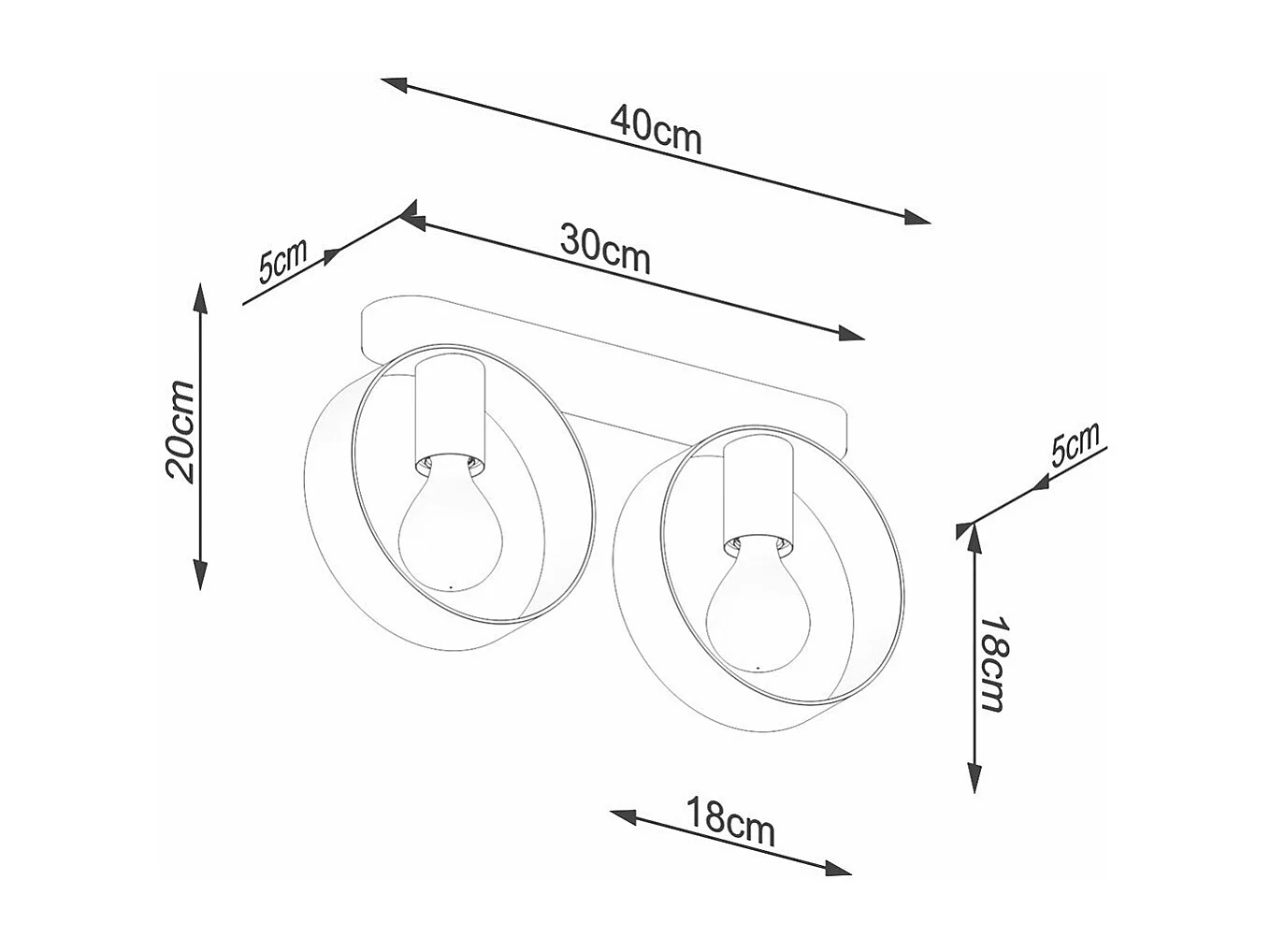 Plafonnier Siria 2 blanc