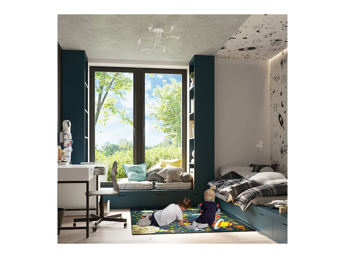 Lustre Orpheus 8 blanc