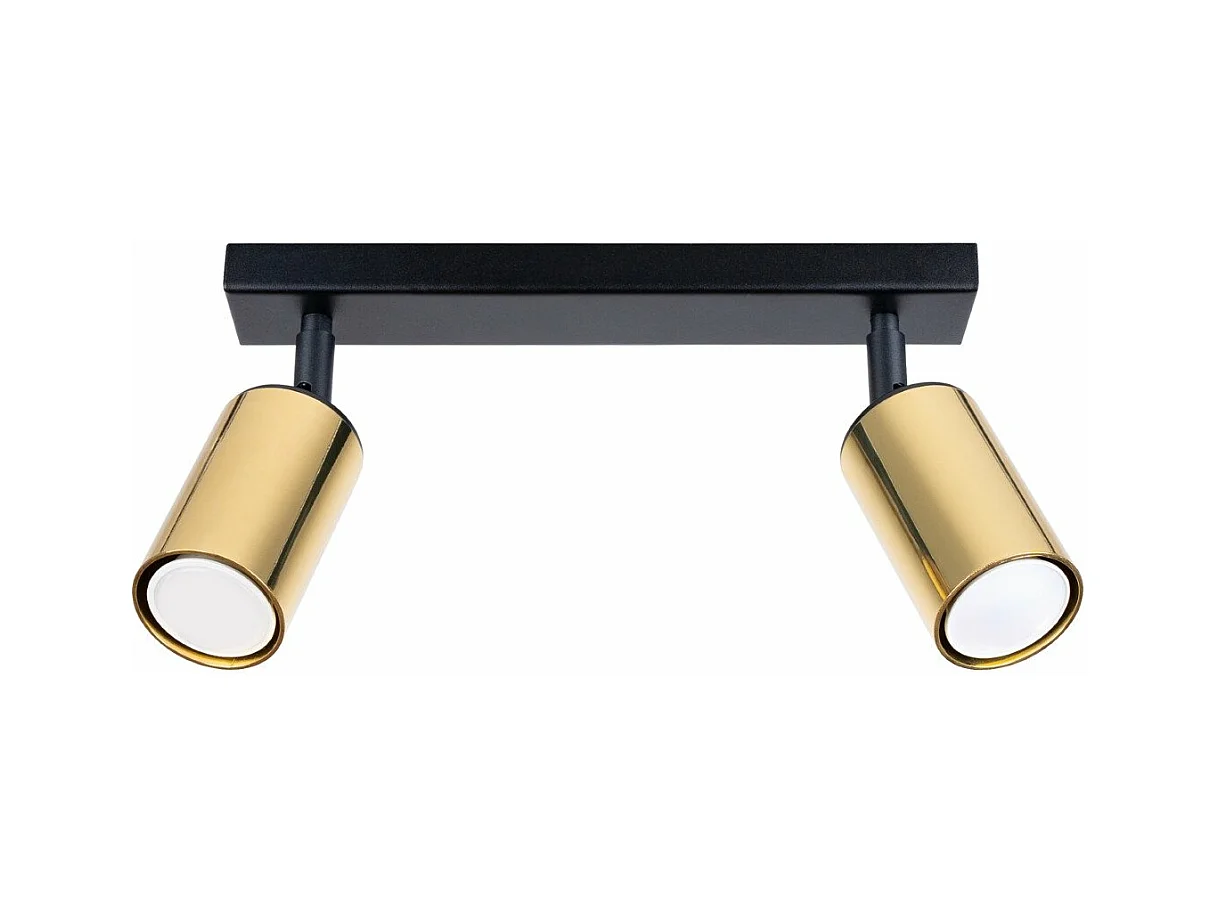 Plafonnier Vespera 2 noir-doré