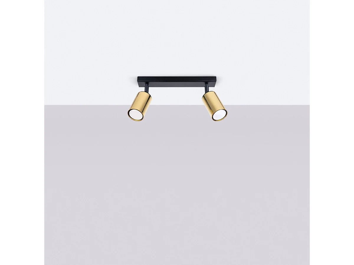 Plafonnier Vespera 2 noir-doré