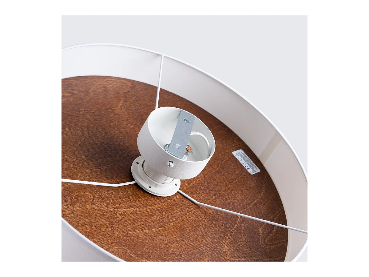 Plafonnier Marisol blanc-marron foncé