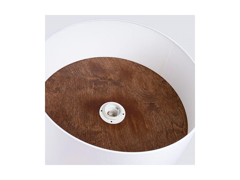 Plafonnier Marisol blanc-marron foncé