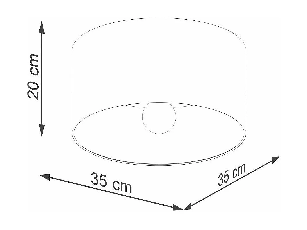 Plafonnier Marisol blanc-marron foncé