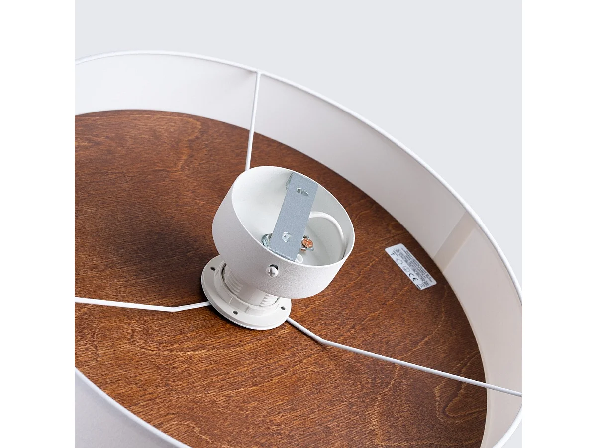 Plafonnier Marisol blanc-marron foncé