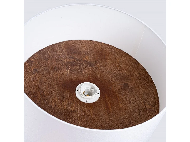 Plafonnier Marisol blanc-marron foncé