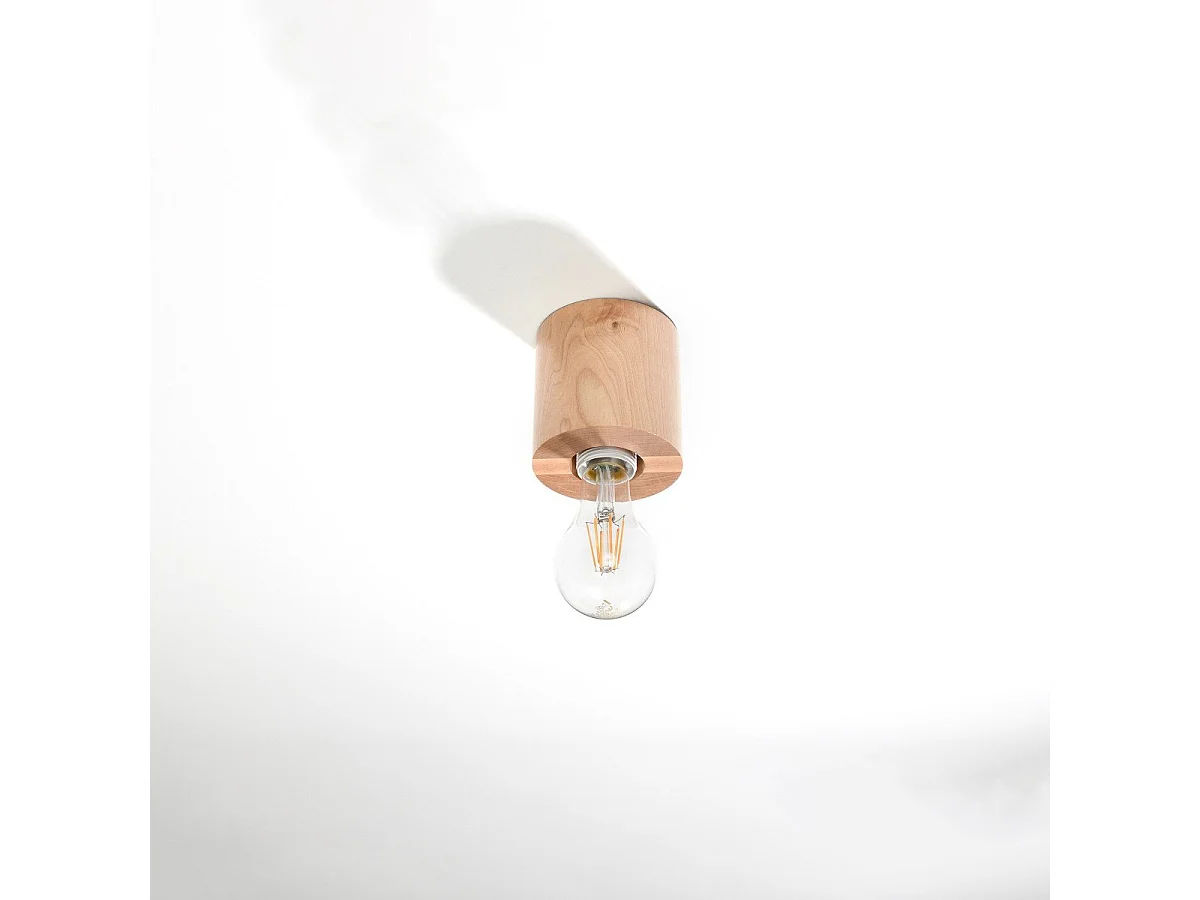 Plafonnier Polarisys en bois naturel