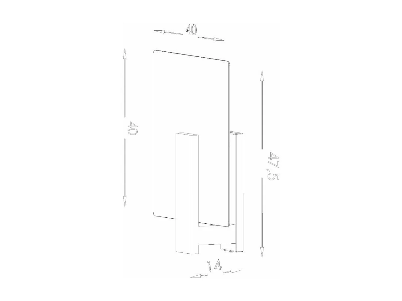 Plafonnier Leonis wenge