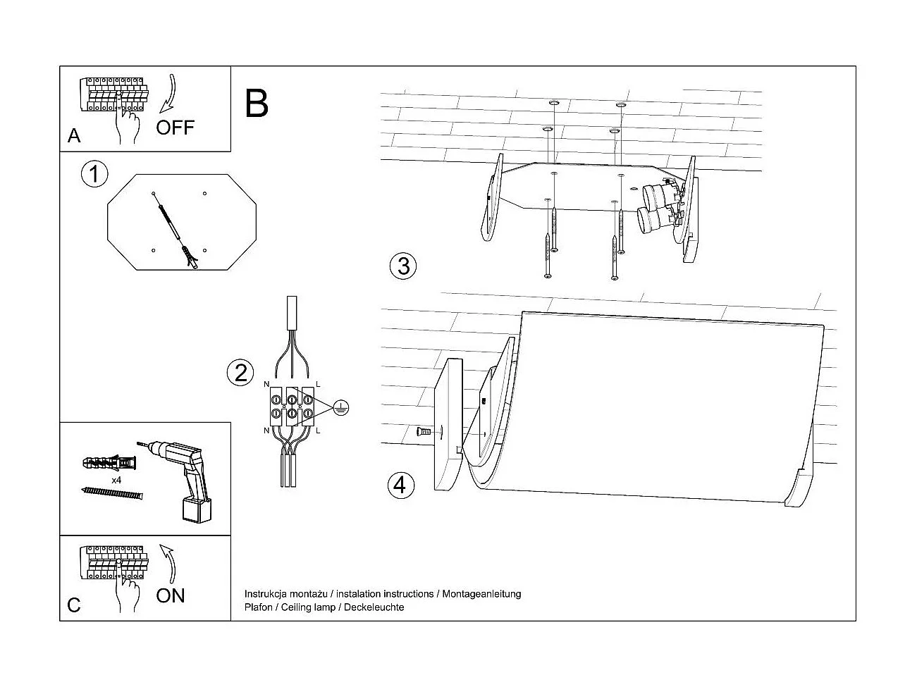 Plafonnier Eridani blanc