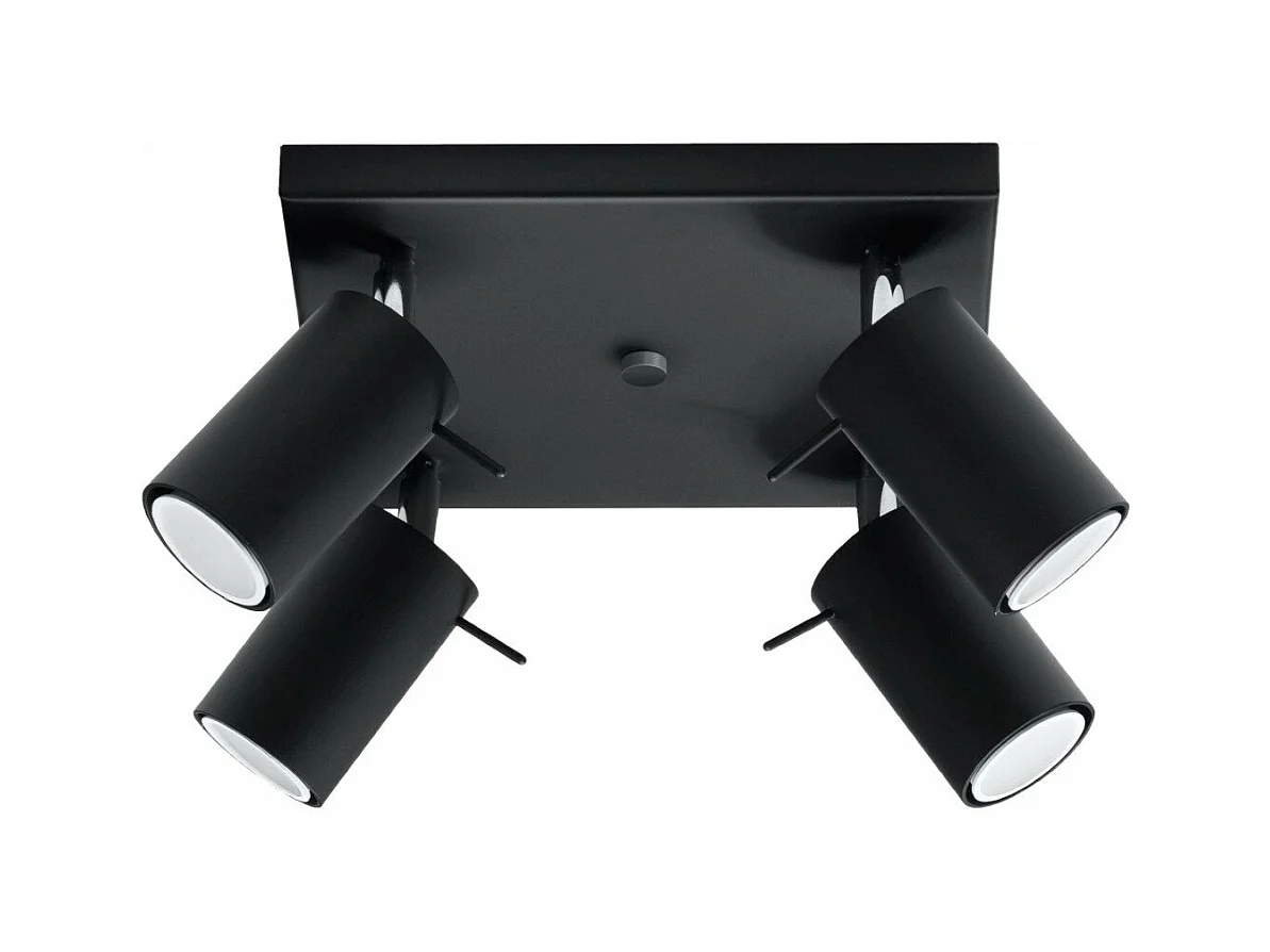 Plafonnier Lysandra 4 noir