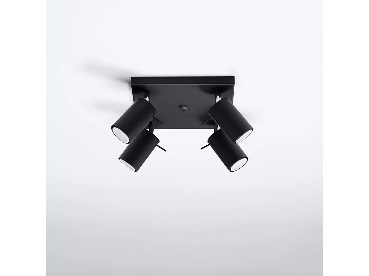 Plafonnier Lysandra 4 noir