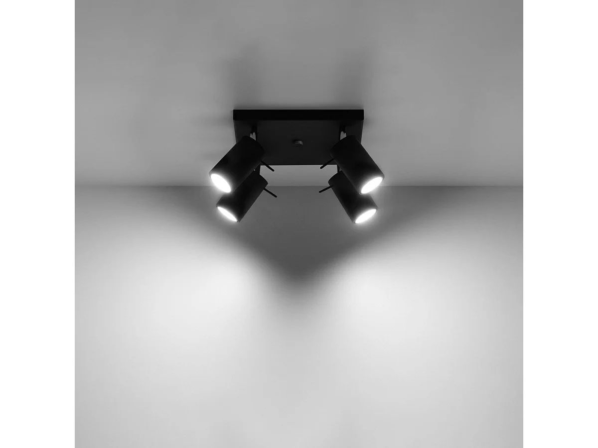 Plafonnier Lysandra 4 noir