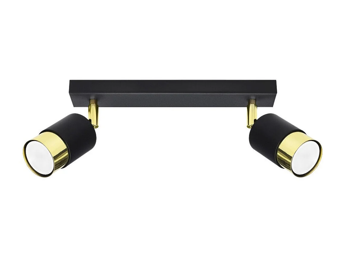 Plafonnier Nereus 2 noir-doré