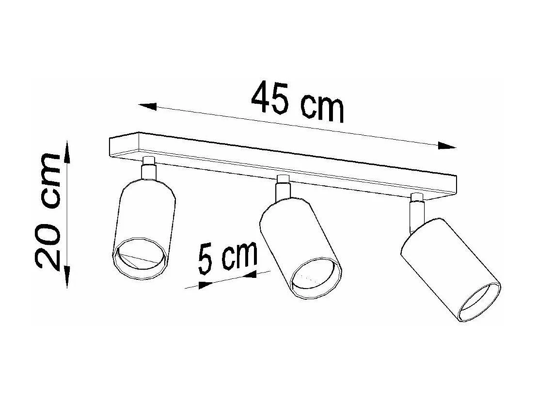 Plafonnier Boreal 3 en bois naturel