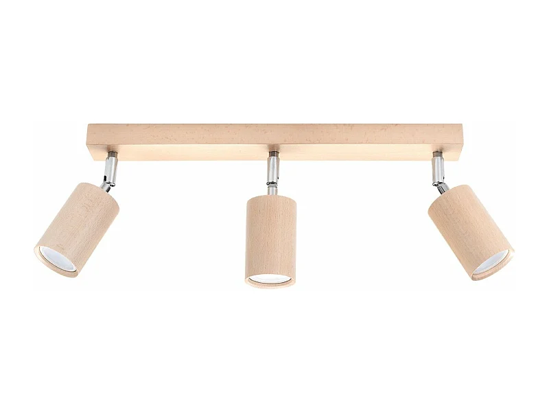 Plafonnier Boreal 3 en bois naturel