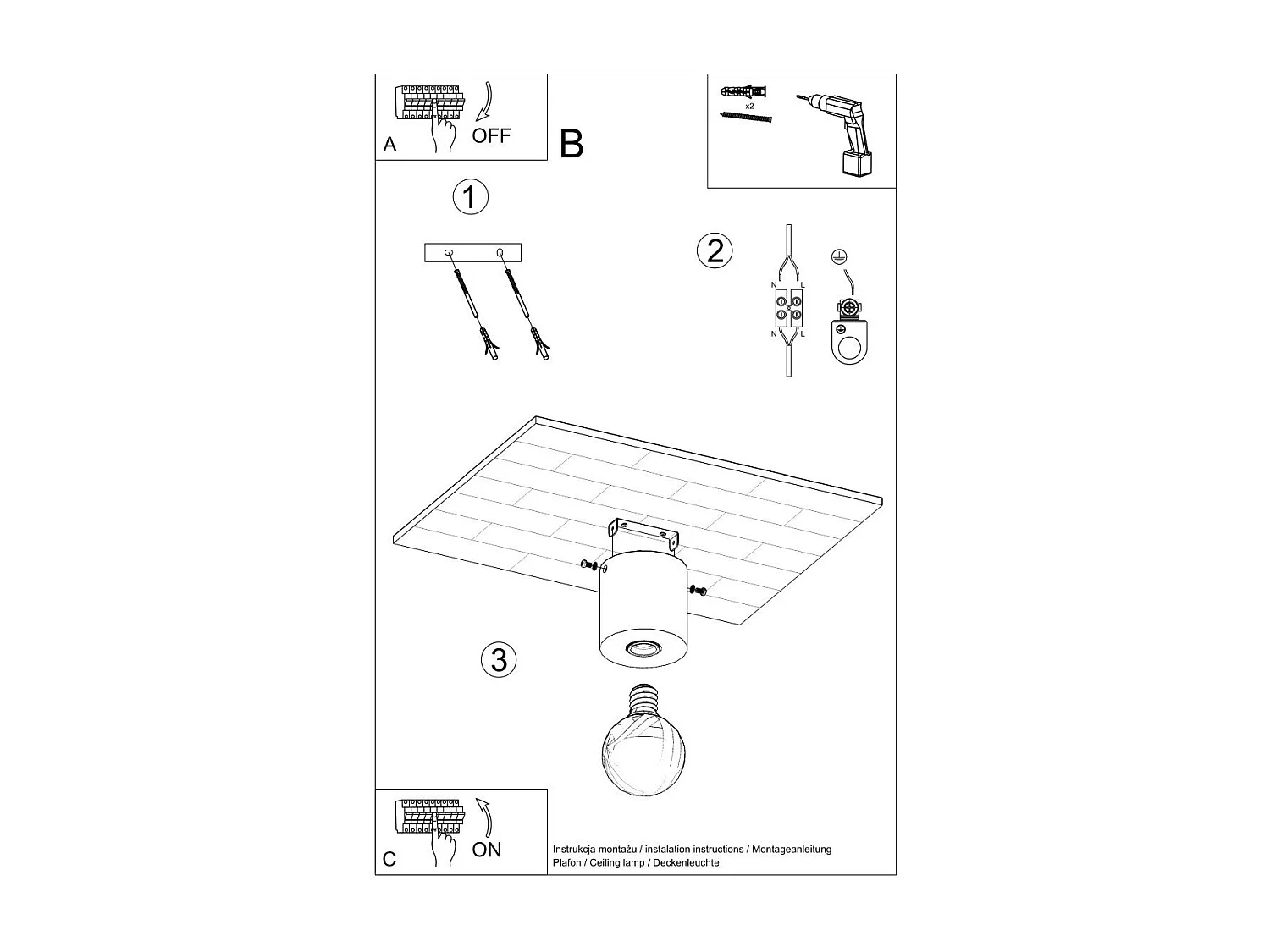 Plafonnier Polarisys béton