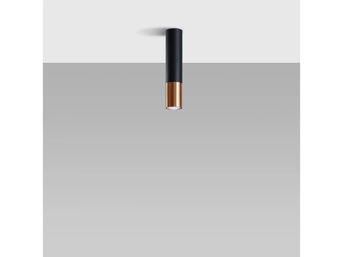 Plafonnier Luminous noir-cuivre