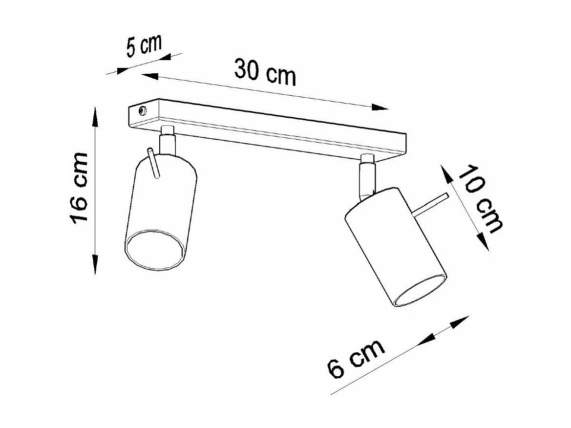 Plafonnier Lysandra 2 noir