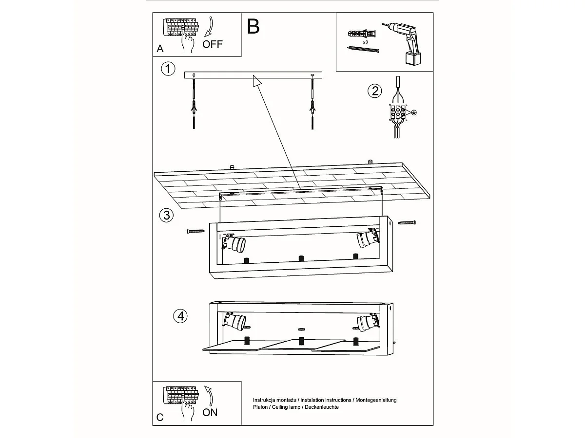 Plafonnier Phoenix 2 wenge
