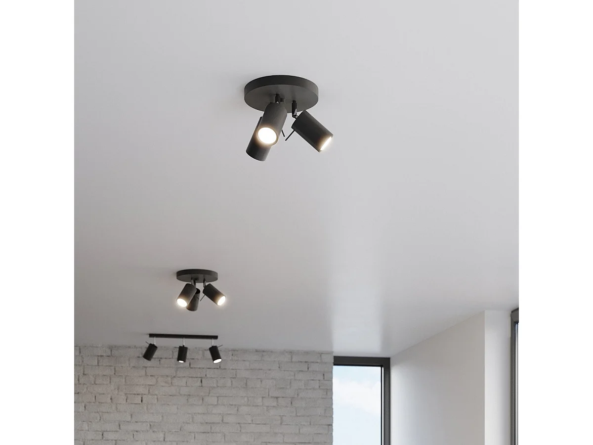 Plafonnier Lysandra 3P noir