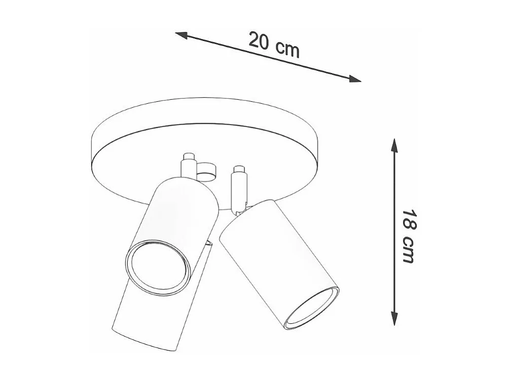 Plafonnier Lysandra 3P noir