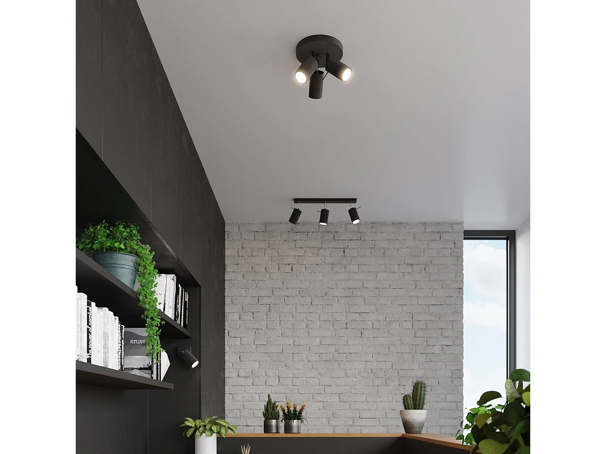 Plafonnier Lysandra 3P noir