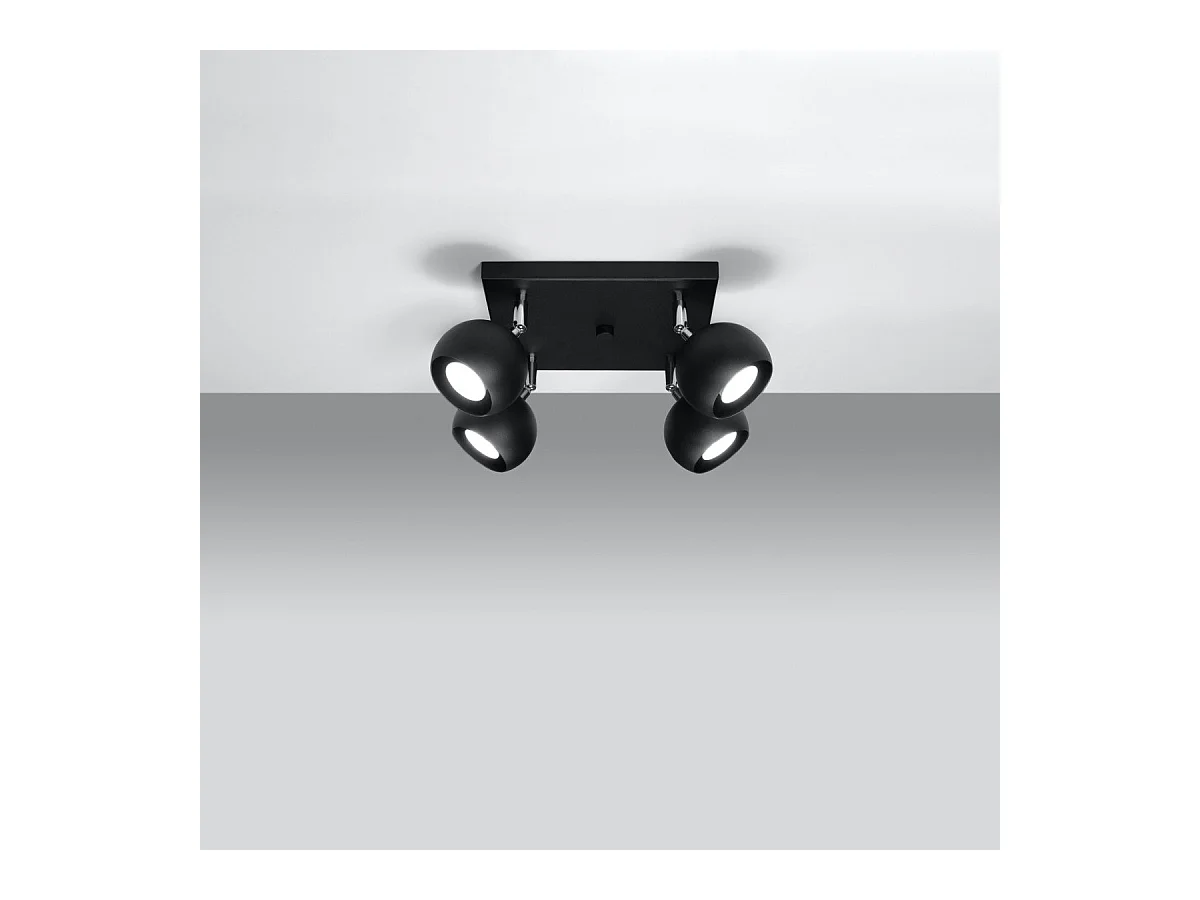 Plafonnier Oculus 4 noir
