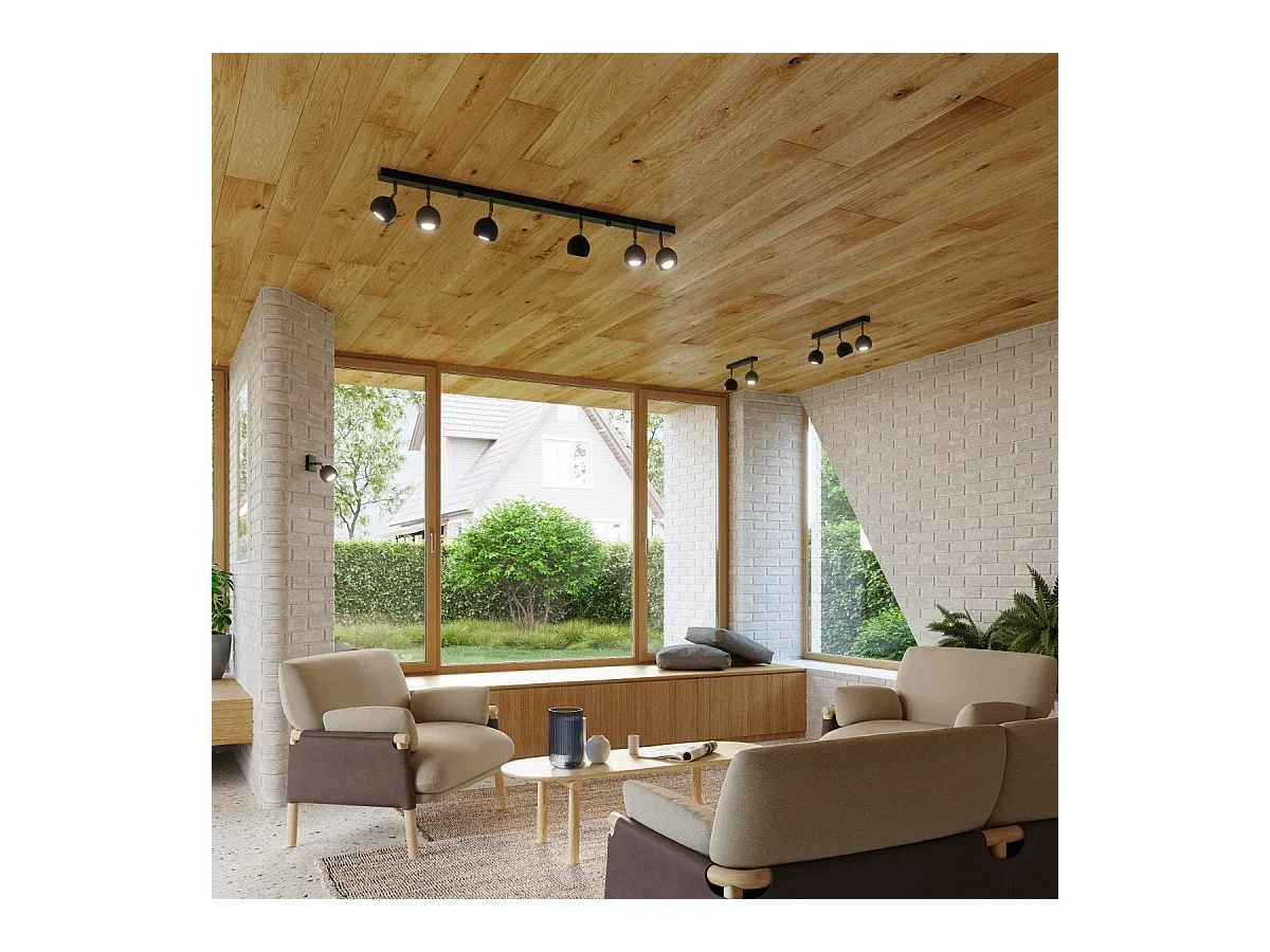 Plafonnier Oculus 4 noir