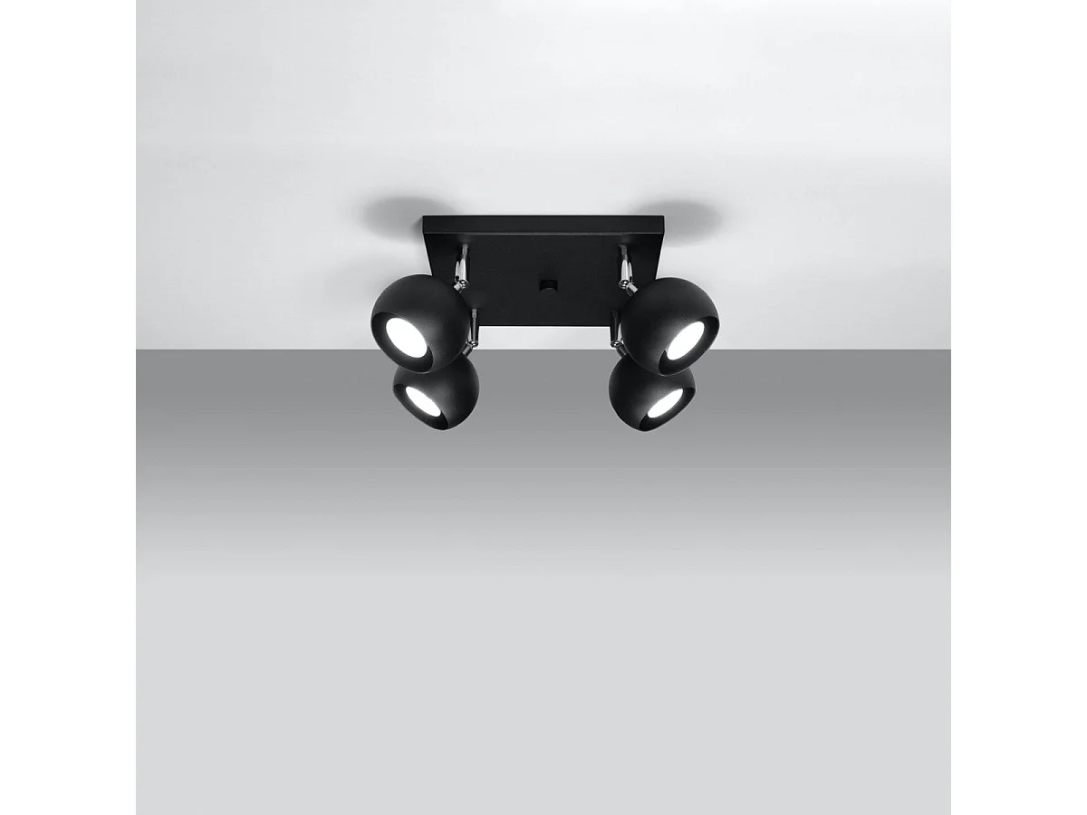 Plafonnier Oculus 4 noir