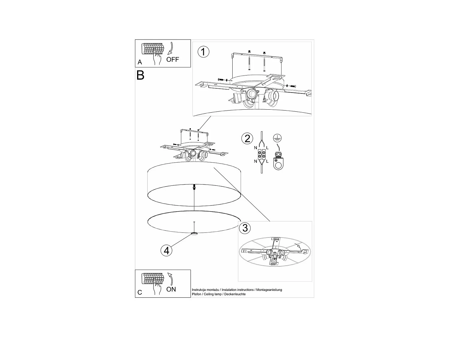 Plafonnier Aspidiske 60 blanc