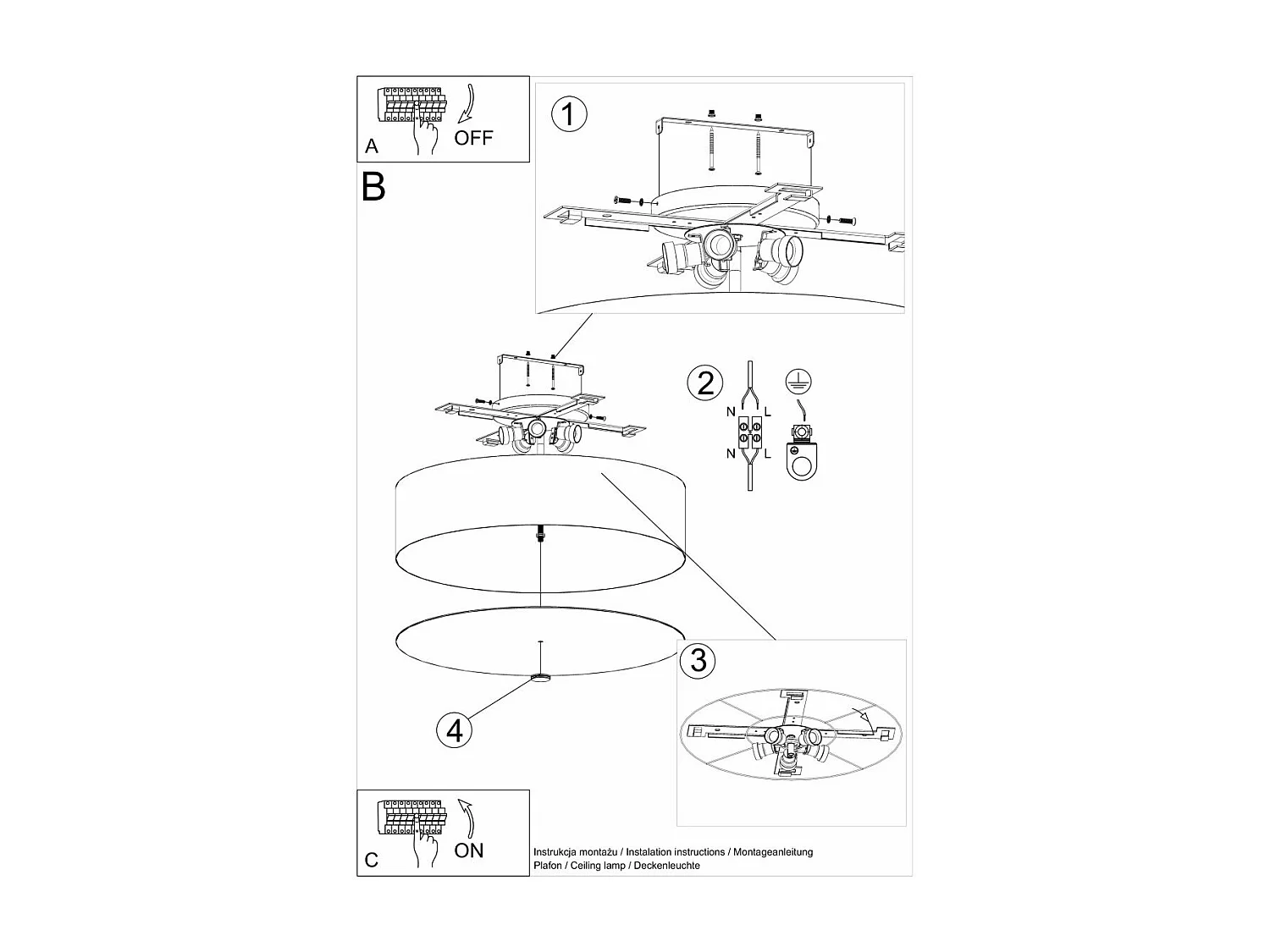 Plafonnier Aspidiske 60 blanc