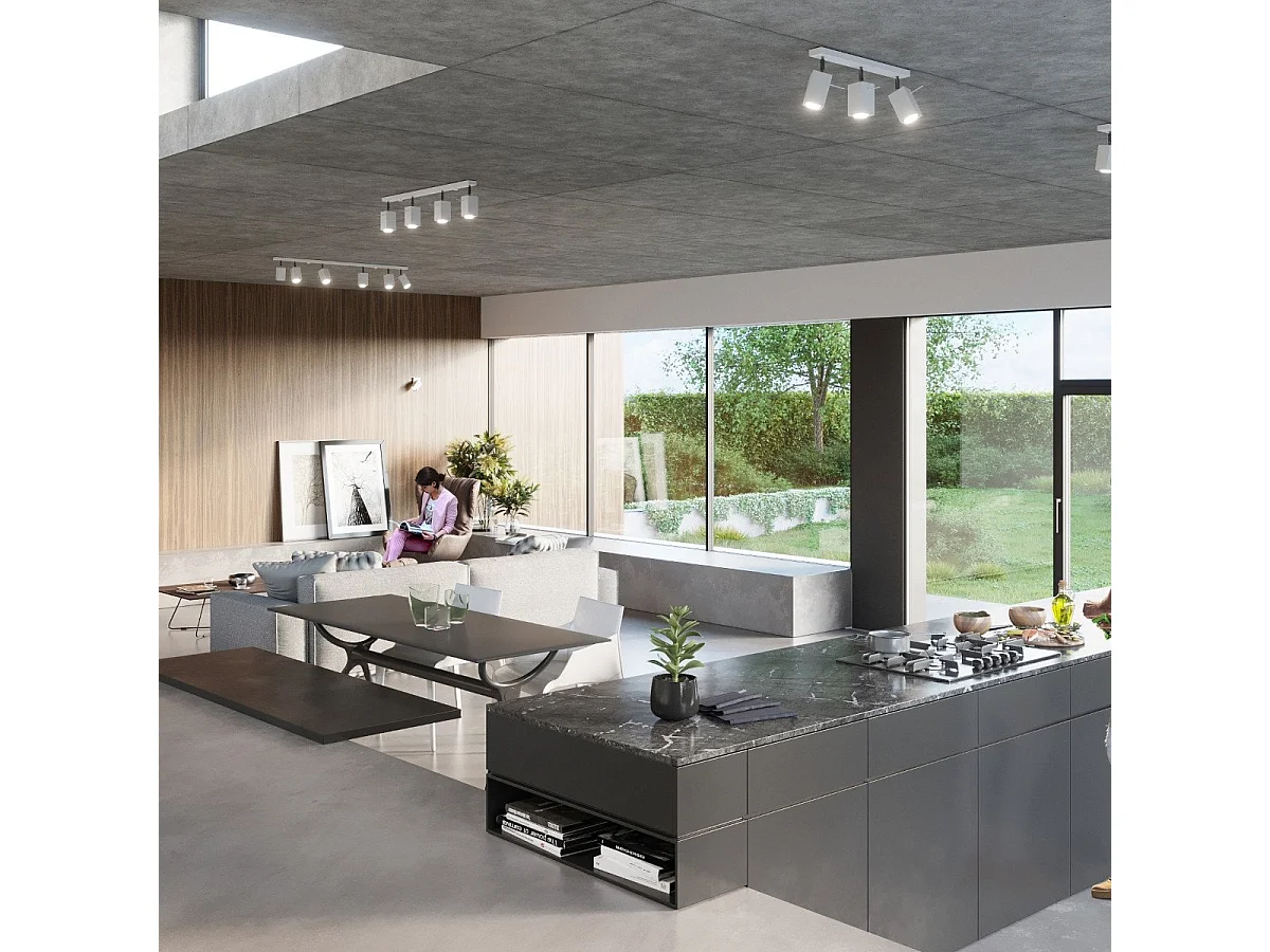 Plafonnier Radiara 6L blanc