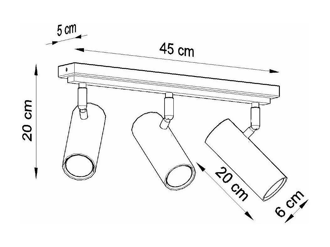 Plafonnier Directional 3 blanc