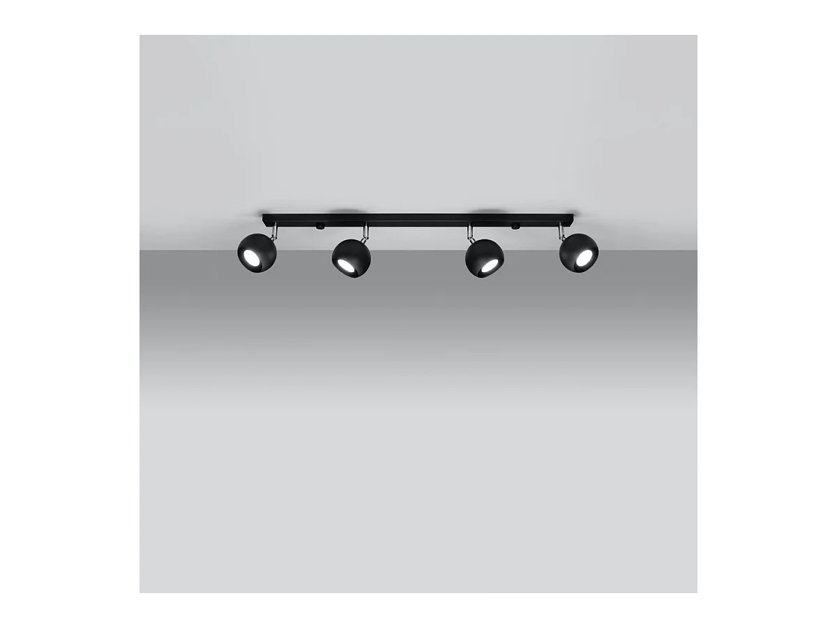 Plafonnier Oculus 4L noir