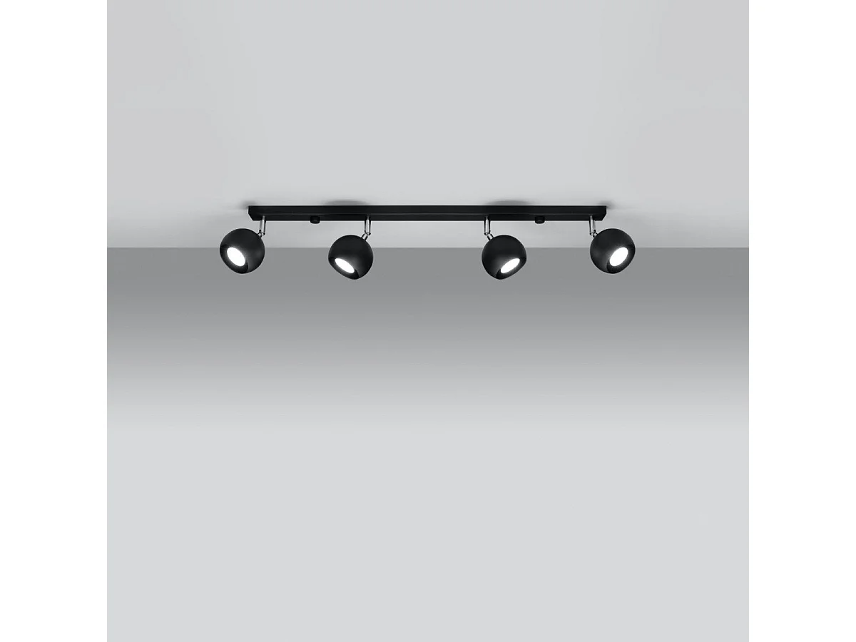 Plafonnier Oculus 4L noir