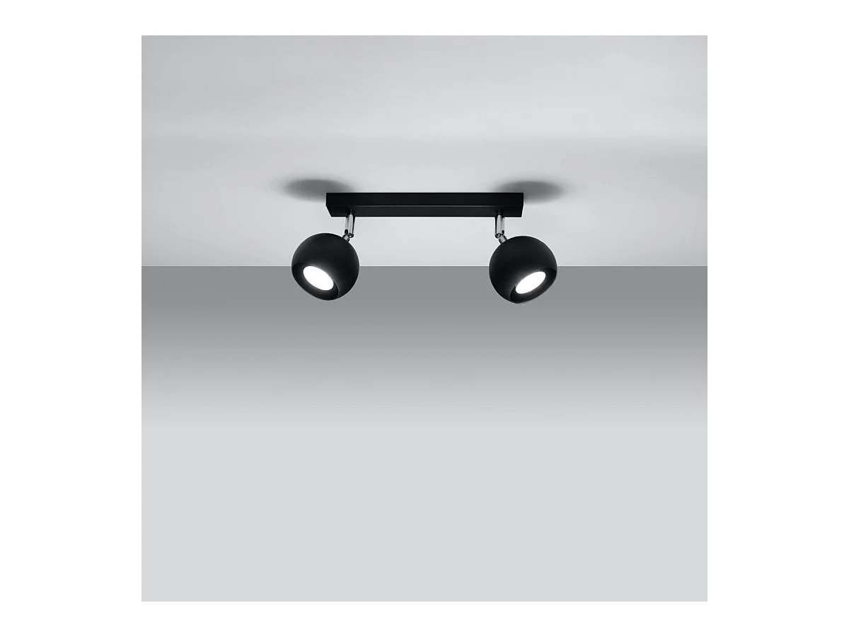 Plafonnier Oculus 2 noir