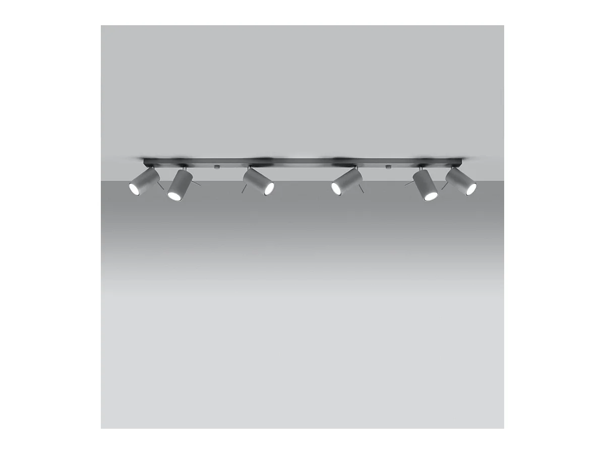 Plafonnier Lysandra 6L gris