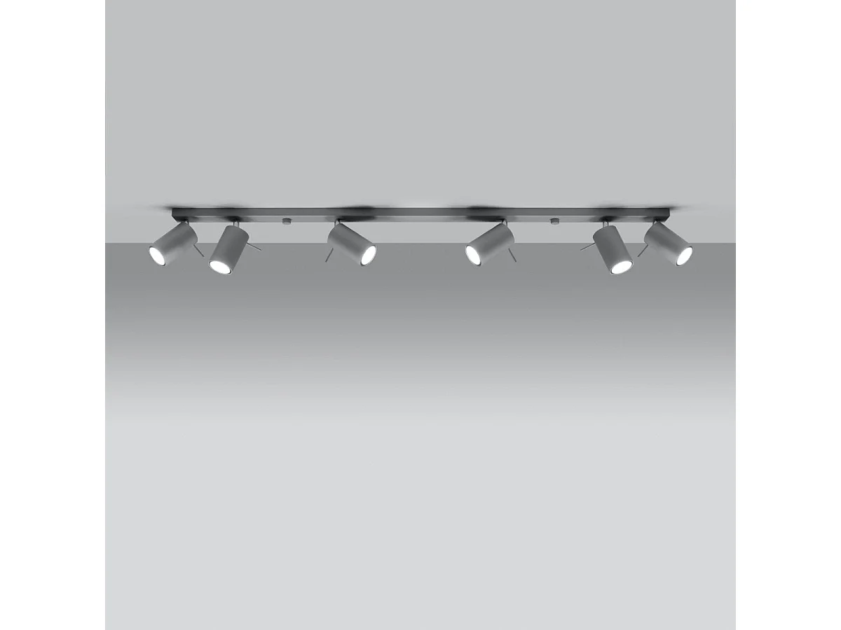 Plafonnier Lysandra 6L gris