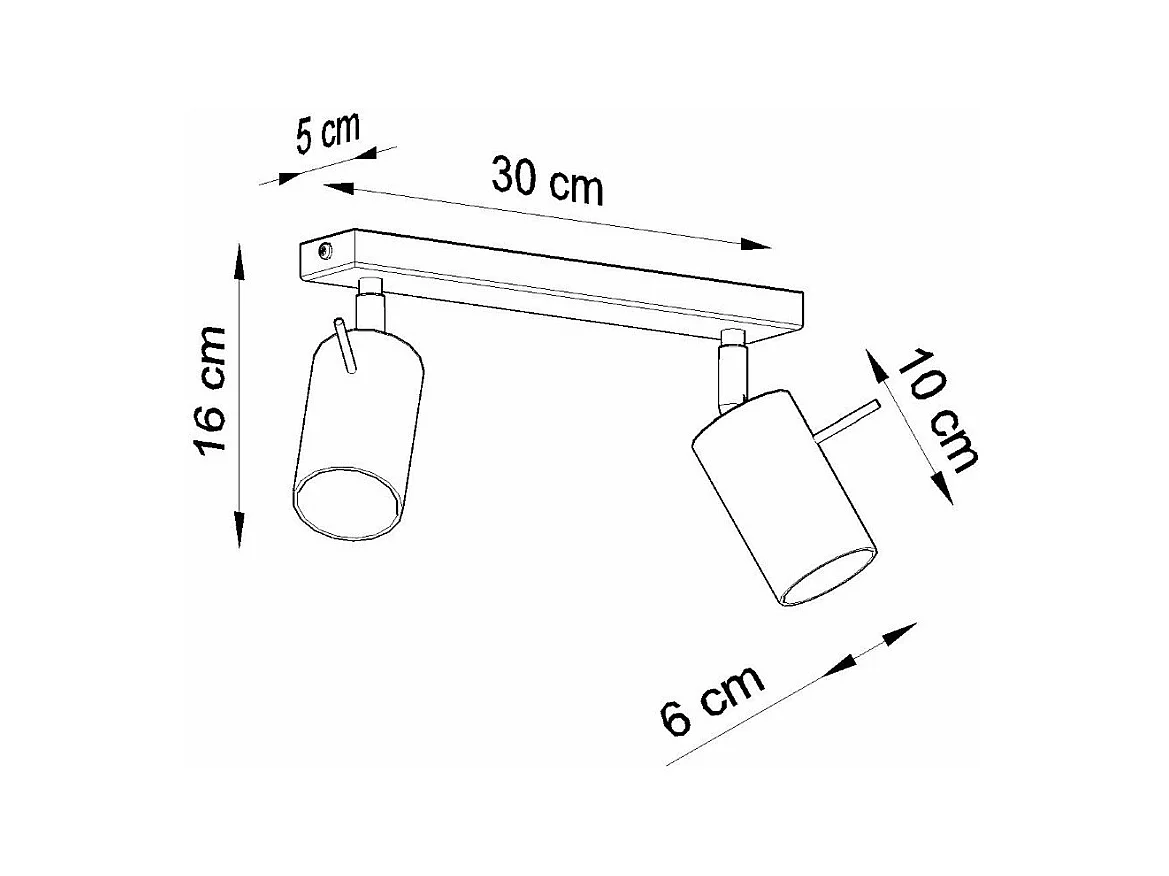 Plafonnier Lysandra 2 gris