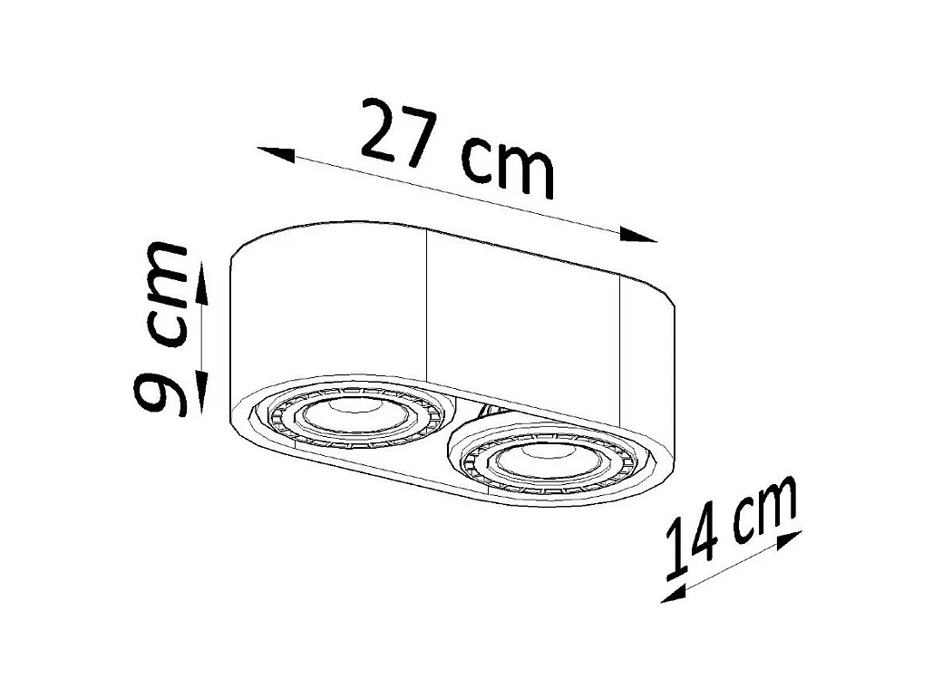 Plafonnier Nova 2 béton