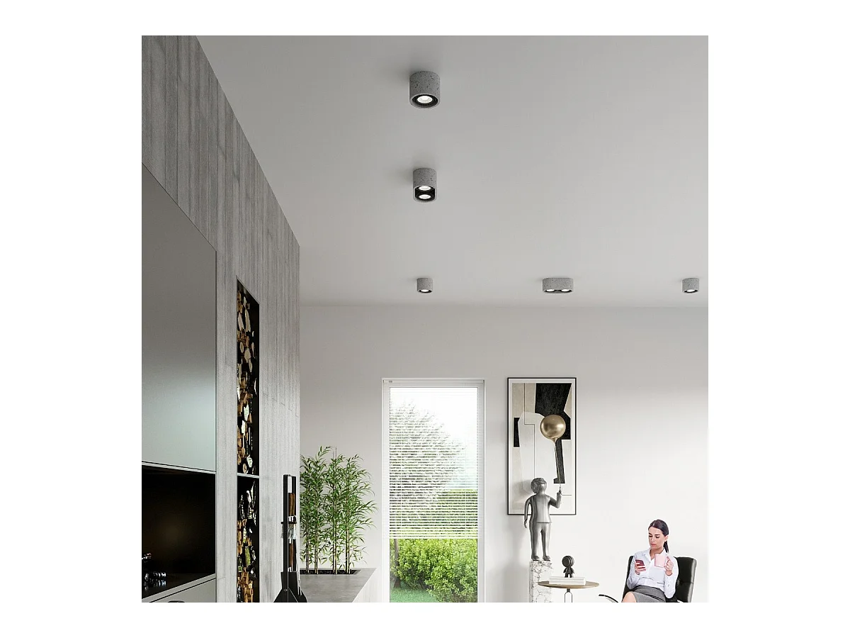 Plafonnier Nova 2 béton