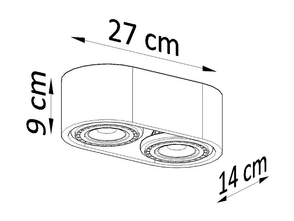 Plafonnier Nova 2 béton