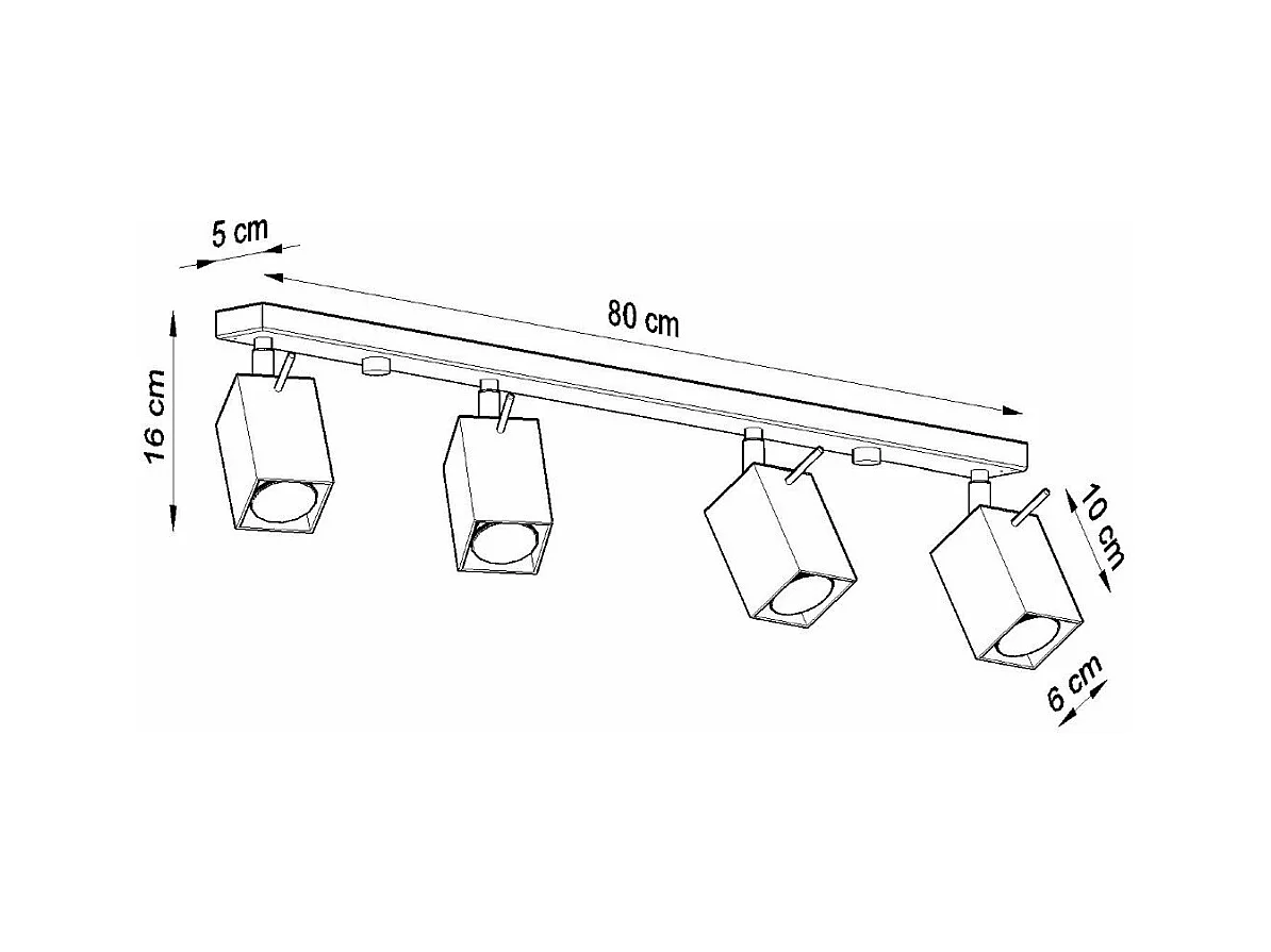 Plafonnier Radiara 4L blanc